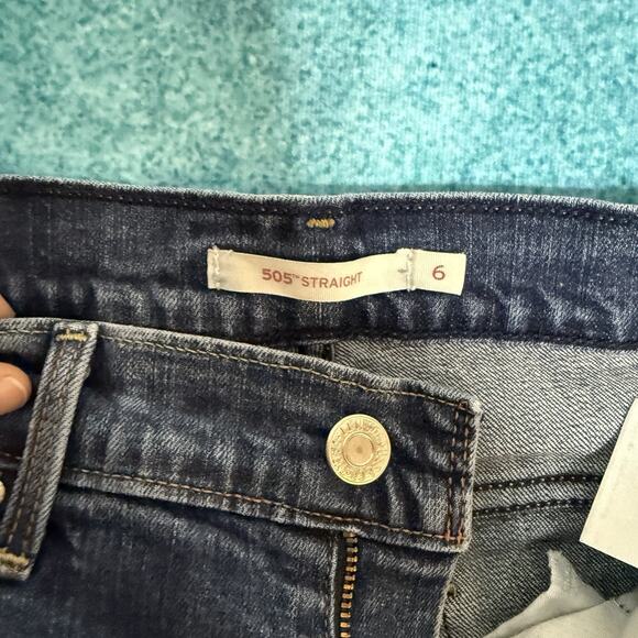 Levi's 505 Jeans Women's Size 28x30 Blue Denim Mid Rise Straight Leg - Picture 12 of 14